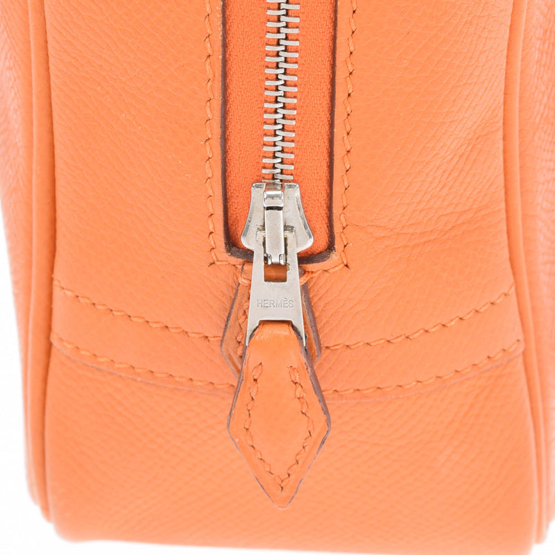 HERMES Hermes Mini Prum Orange Silver Bracket □ J engraved (around 2006) Ladies Vo Epson Handbag B Rank Used Ginzo