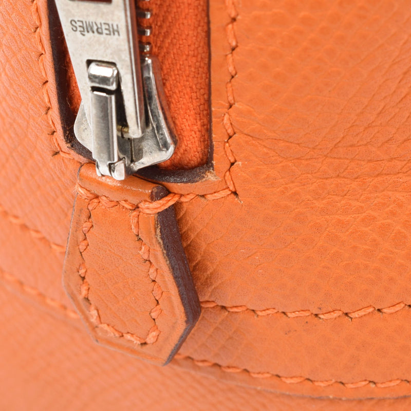 HERMES Hermes Mini Prum Orange Silver Bracket □ J engraved (around 2006) Ladies Vo Epson Handbag B Rank Used Ginzo