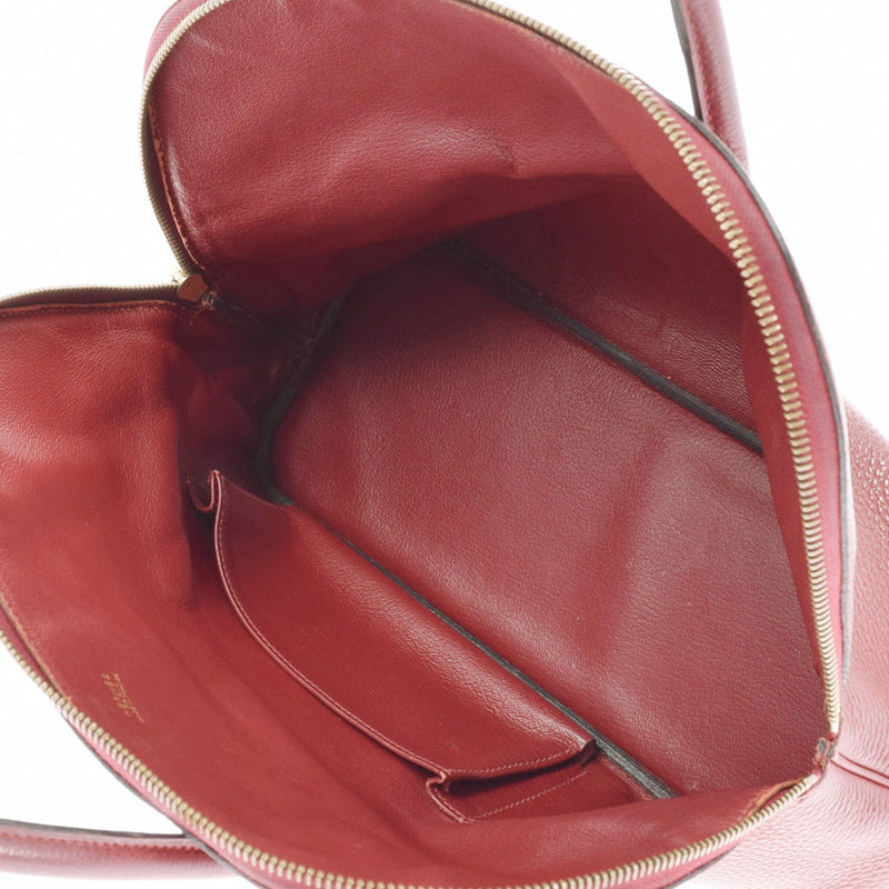 HERMES Hermes Boled Web Rouge Gold Gold Bracket □ E Engraved (around 2001) Ladies Togo Handbag B Rank used Ginzo