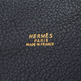 HERMES Hermes Market GM Black Gold Bracket ○ Z engraved (around 1996) Unisex Toryon Lemance Shoulder Bag A Rank Used Ginzo
