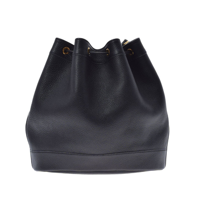 HERMES エルメス マーケット GM 黒 ゴールド金具 ○Z刻印(1996年頃) ユニセックス トリヨンクレマンス  ショルダーバッグ Aランク 中古 銀蔵