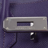 HERMES エルメス バーキン30 アイリス(紫) シルバー金具 □N刻印(2010年頃) レディース ヴォーエプソン ハンドバッグ ABランク 中古 銀蔵