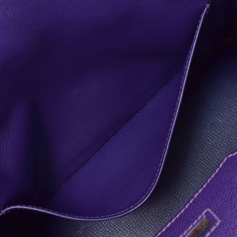 HERMES エルメス バーキン30 アイリス(紫) シルバー金具 □N刻印(2010年頃) レディース ヴォーエプソン ハンドバッグ ABランク 中古 銀蔵