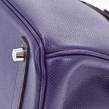 HERMES Hermes Birkin 30 Iris (purple) Silver metal □ N engraved (around 2010) Ladies Vo Epson Handbag AB Rank Used Ginzo