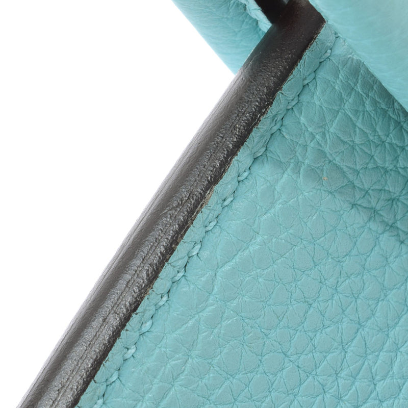 HERMES Hermes Birkin 35 Blue Ator Silver metal T -engraved (around 2015) Unisex Togo Handbag A Rank used Ginzo