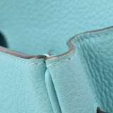 HERMES Hermes Birkin 35 Blue Ator Silver metal T -engraved (around 2015) Unisex Togo Handbag A Rank used Ginzo