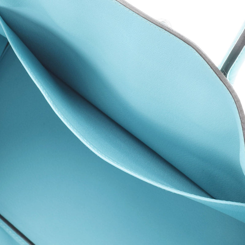 HERMES Hermes Birkin 35 Blue Ator Silver metal T -engraved (around 2015) Unisex Togo Handbag A Rank used Ginzo