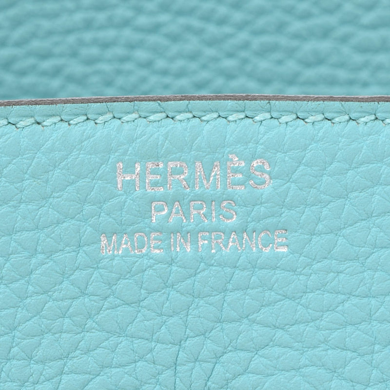 HERMES Hermes Birkin 35 Blue Ator Silver metal T -engraved (around 2015) Unisex Togo Handbag A Rank used Ginzo
