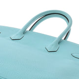 HERMES Hermes Birkin 35 Blue Ator Silver metal T -engraved (around 2015) Unisex Togo Handbag A Rank used Ginzo