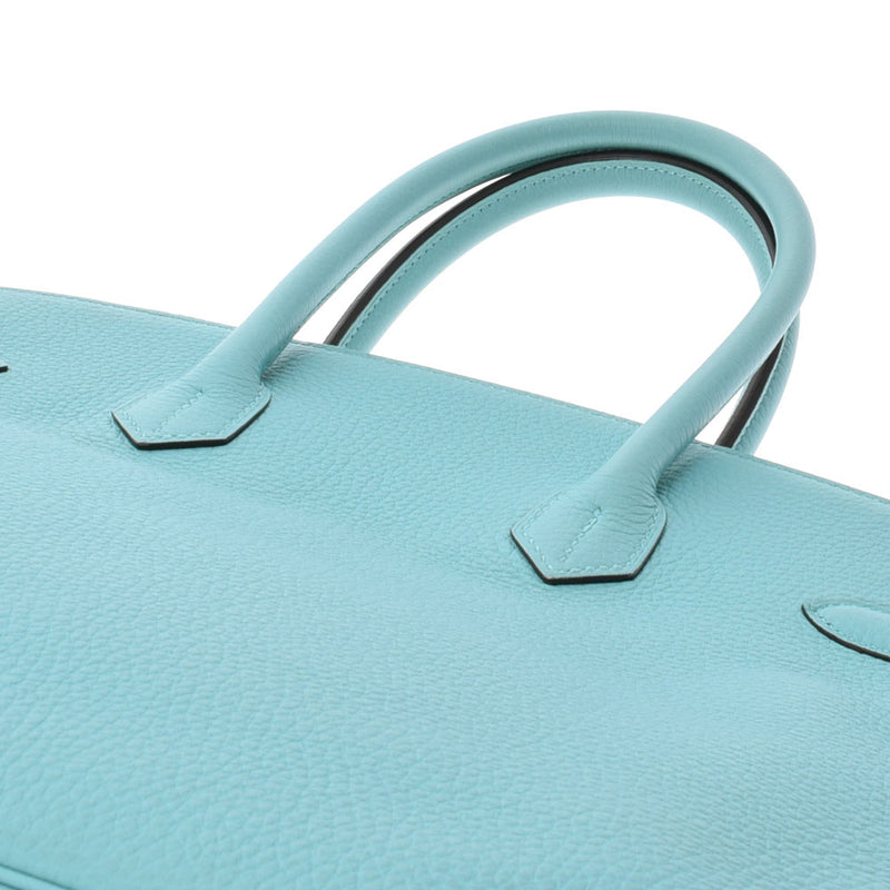 HERMES Hermes Birkin 35 Blue Ator Silver metal T -engraved (around 2015) Unisex Togo Handbag A Rank used Ginzo