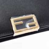 FENDI Fendi Compact Wallet Black Gold Bracket 8M0420 Unisex Calf Bi -fold Wallet Unused Ginzo