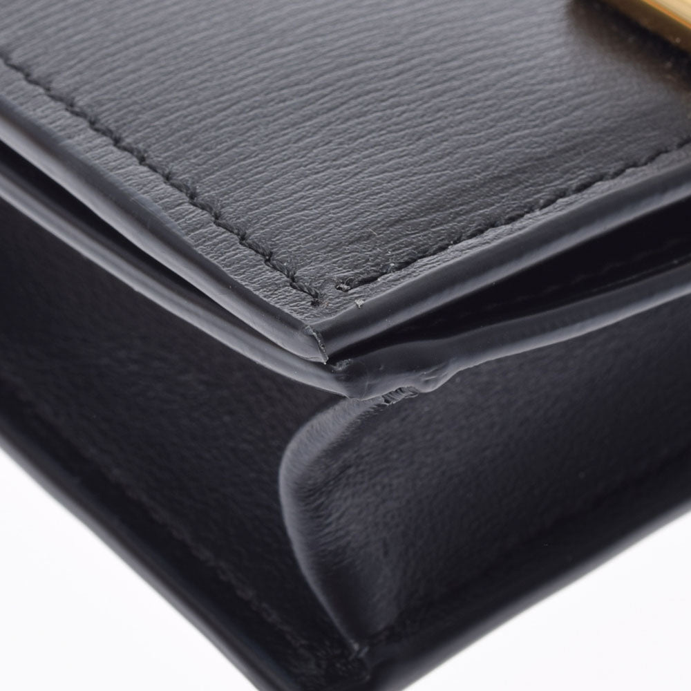 フェンディコンパクトウォレット 黒 ゴールド金具 ユニセックス