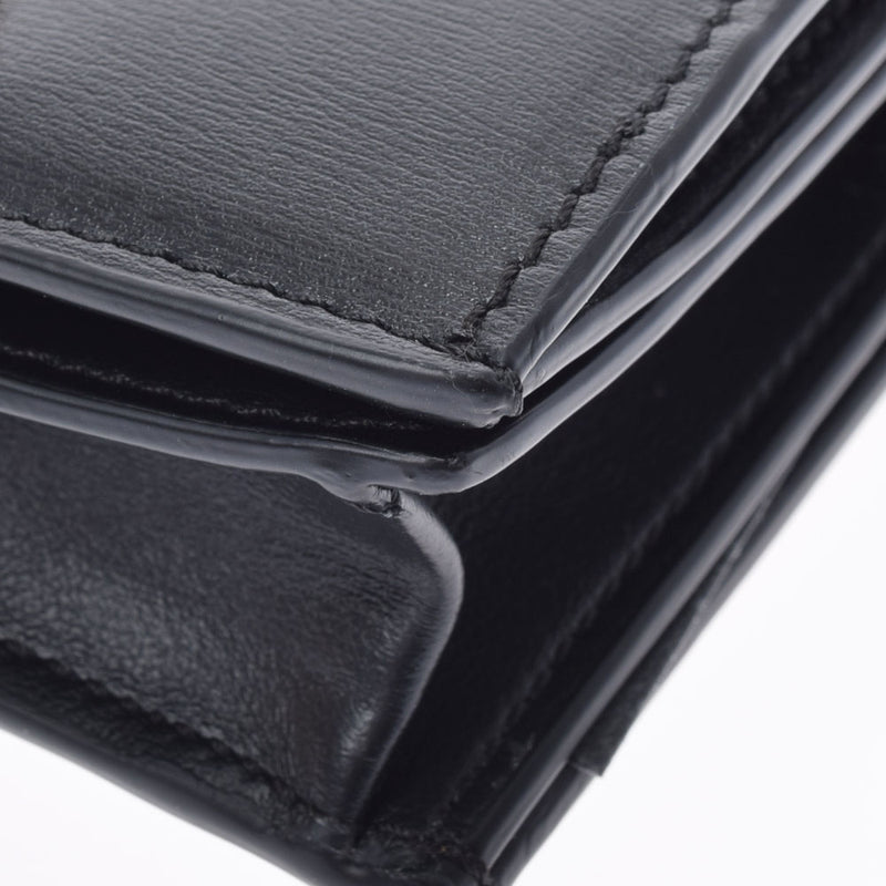 FENDI Fendi Compact Wallet Black Gold Bracket 8M0420 Unisex Calf Bi -fold Wallet Unused Ginzo