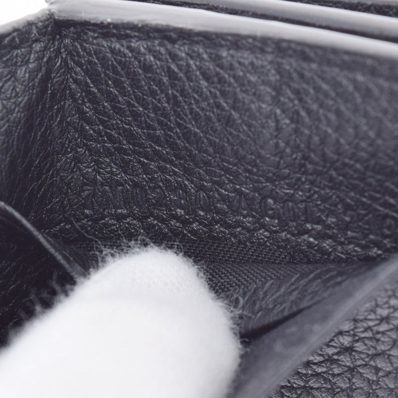 Fendi Fendi迷你钱包黑色7M0280女感皮革Triloster未使用的Ginzo