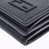 FENDI フェンディ ミニ財布 黒 7M0280 ユニセックス レザー 三つ折り財布 未使用 銀蔵