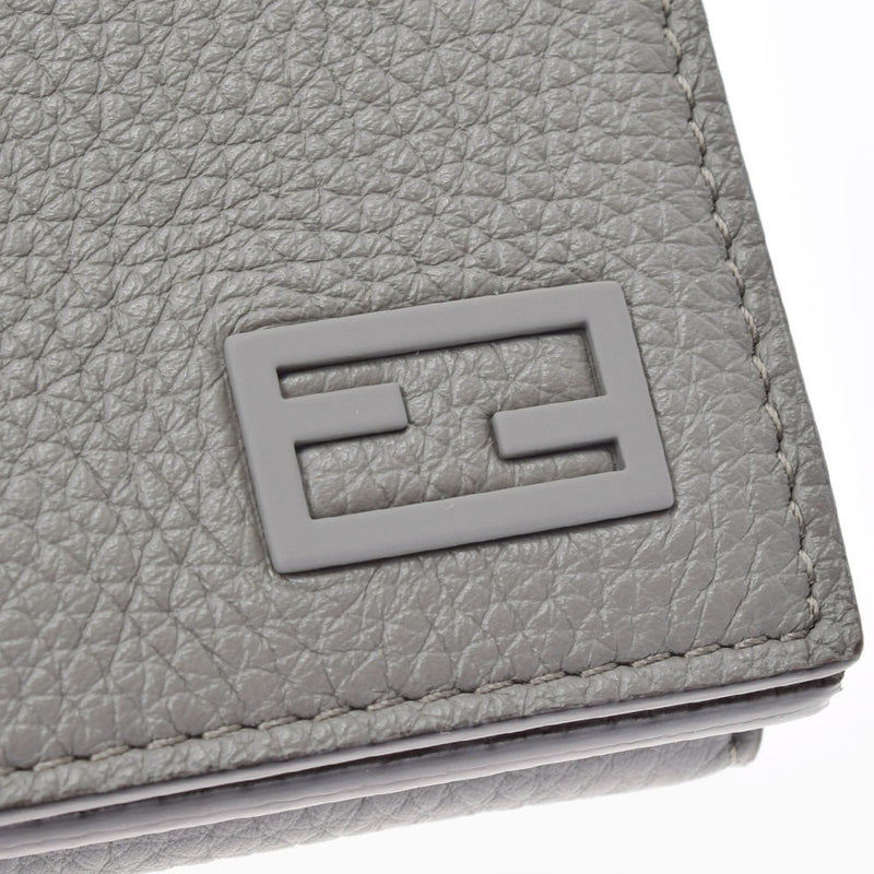 FENDI フェンディ ミニ財布 グレー 7M0280 ユニセックス レザー 三つ折り財布 未使用 銀蔵