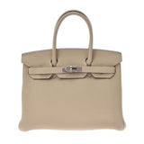 HERMES エルメス バーキン 30 トレンチ シルバー金具 X刻印(2016年頃) レディース トゴ ハンドバッグ Aランク 中古 銀蔵