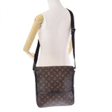 LOUIS VUITTON Louis Vuitton Monogram Makaser Bus MM Brown M56715 Men's Monogram Maca Shoulder Bag AB Rank Used Ginzo