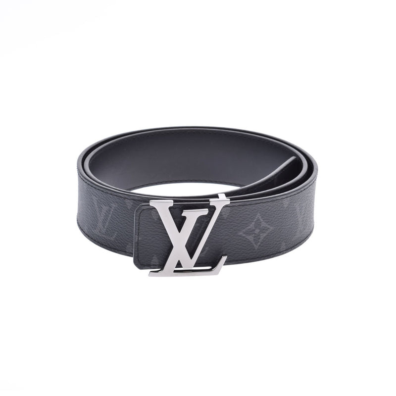 LOUIS VUITTON Louis Vuitton Monogram Eclipse Sunture Initial 40mm Size 85cm Black M9043V Men's Monogram Canvas Belt AB Rank Used Ginzo