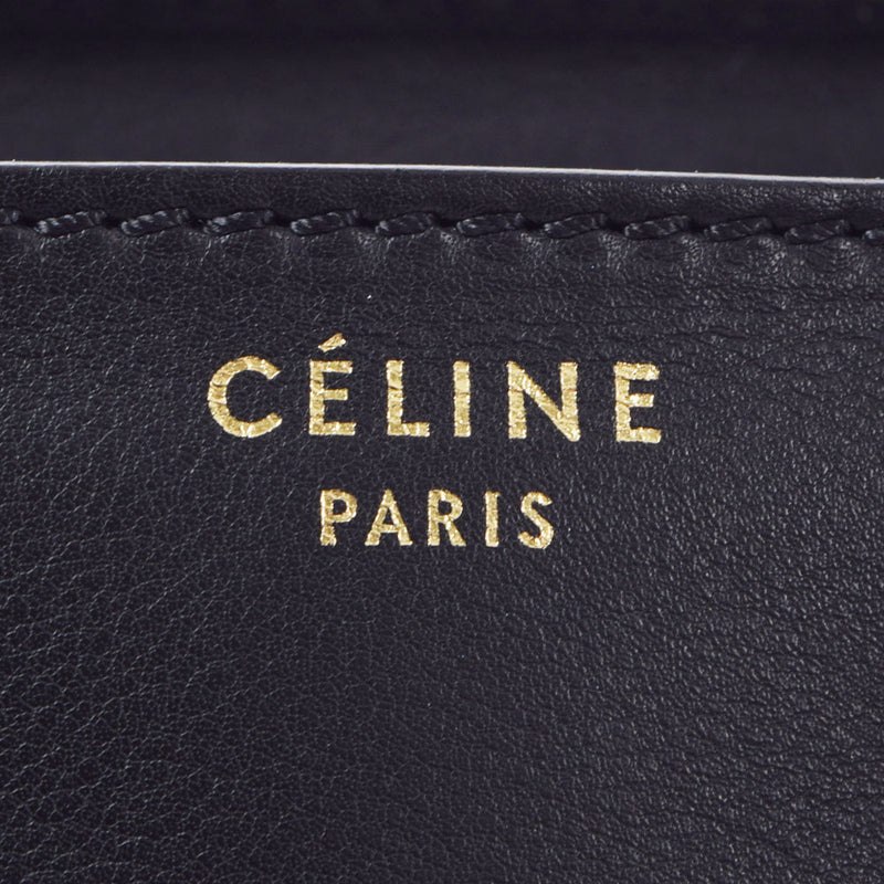 CELINE セリーヌ ラゲージ マイクロショッパー 黒 レディース カーフ ハンドバッグ Bランク 中古 銀蔵