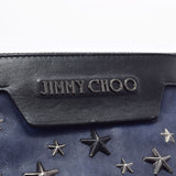 JIMMY CHOO Jimmy Choo Star Studs Dark Blue Men's Leather Clutch Bag B Rank used Ginzo