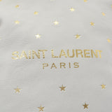 SAINT LAURENT Saint Laurent Teddy Chain Shoulder Drawstring Type Star Pattern Ivory Gold Bracket Ladies Leather Shoulder Bag B Rank used Ginzo