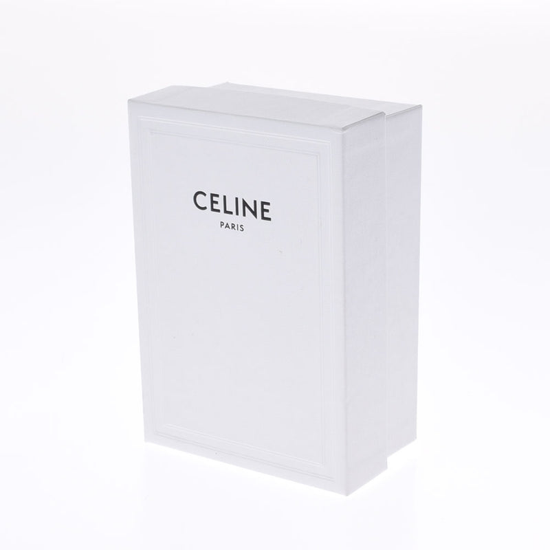 席琳·席琳（Celine Celine）小三角trifold钱包米色女士growfin小牛褶皱钱包