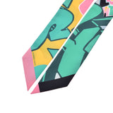 HERMES エルメス ツイリー 新タグ エルメス グラフィティ/Graff Hermes 緑/ピンク/グレー レディース シルク100％ スカーフ 未使用 銀蔵