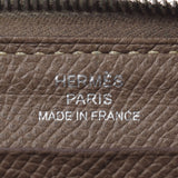 HERMES HERMES AZAPLOR ETUPO银支架□P雕刻（2012年）女士Vo Epson Long Wallet B等级使用Ginzo