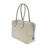 HERMES エルメス プリュム 28 セージ/クレ シルバー金具 X刻印(2016年頃) レディース ヴォースイフト  ハンドバッグ ABランク 中古 銀蔵