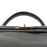 HERMES Hermes Hermes Kelly 35 Inner sewing black gold metal fittings □ A engraved (around 1997) Unisex Toryon Lemance Handbag AB Rank Used Ginzo