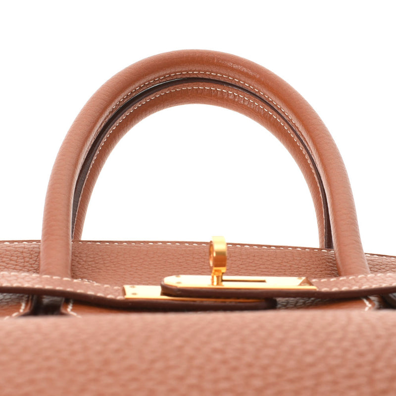 HERMES エルメス バーキン 35 ブリック ゴールド金具 □I刻印(2005年頃) ユニセックス トリヨンクレマンス ハンドバッグ ABランク 中古 銀蔵