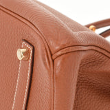 HERMES エルメス バーキン 35 ブリック ゴールド金具 □I刻印(2005年頃) ユニセックス トリヨンクレマンス ハンドバッグ ABランク 中古 銀蔵