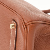 HERMES エルメス バーキン 35 ブリック ゴールド金具 □I刻印(2005年頃) ユニセックス トリヨンクレマンス ハンドバッグ ABランク 中古 銀蔵
