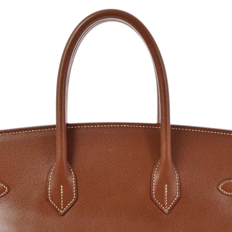 HERMES エルメス バーキン 35 ノワゼット パラジウム金具 □G刻印(2003年頃) ユニセックス リセ ハンドバッグ ABランク 中古 銀蔵