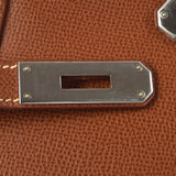 HERMES エルメス バーキン 35 ノワゼット パラジウム金具 □G刻印(2003年頃) ユニセックス リセ ハンドバッグ ABランク 中古 銀蔵