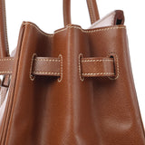 HERMES エルメス バーキン 35 ノワゼット パラジウム金具 □G刻印(2003年頃) ユニセックス リセ ハンドバッグ ABランク 中古 銀蔵