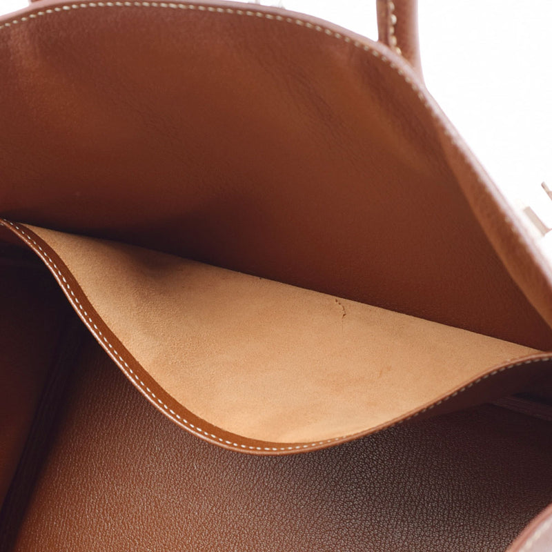 HERMES エルメス バーキン 35 ノワゼット パラジウム金具 □G刻印(2003年頃) ユニセックス リセ ハンドバッグ ABランク 中古 銀蔵