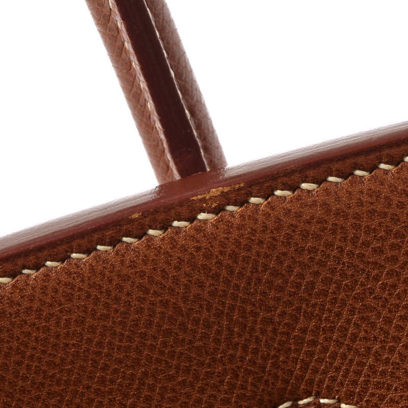 HERMES エルメス バーキン 35 ノワゼット パラジウム金具 □G刻印(2003年頃) ユニセックス リセ ハンドバッグ ABランク 中古 銀蔵