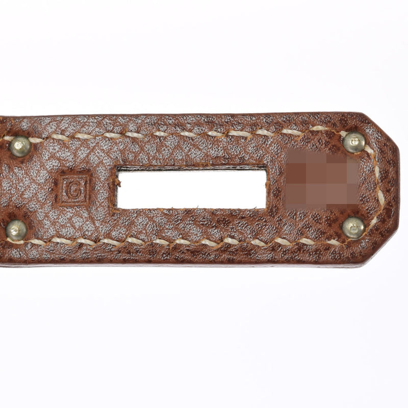 HERMES エルメス バーキン 35 ノワゼット パラジウム金具 □G刻印(2003年頃) ユニセックス リセ ハンドバッグ ABランク 中古 銀蔵