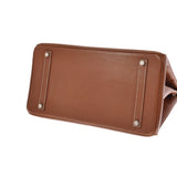 HERMES エルメス バーキン 35 ノワゼット パラジウム金具 □G刻印(2003年頃) ユニセックス リセ ハンドバッグ ABランク 中古 銀蔵