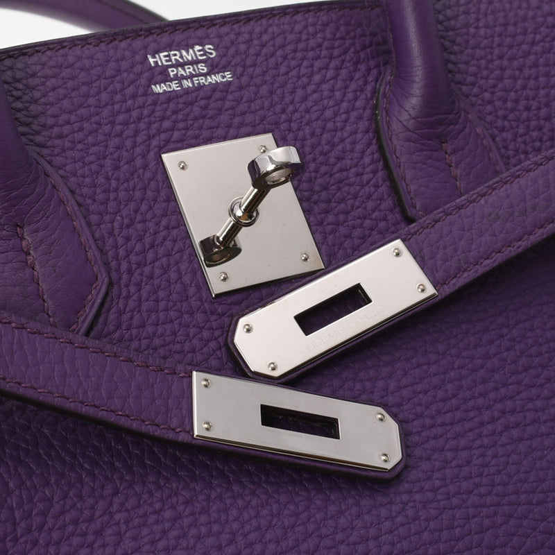 HERMES エルメス バーキン 35 ウルトラバイオレット パラジウム金具 □P刻印(2012年頃) ユニセックス トリヨンクレマンス ハンドバッグ Aランク 中古 銀蔵
