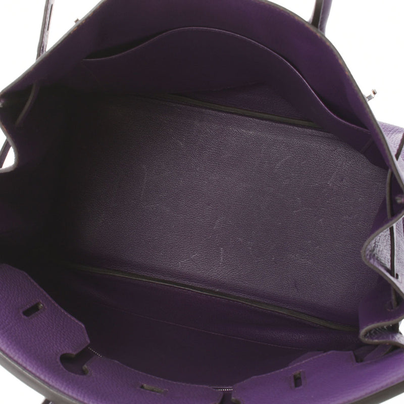 HERMES エルメス バーキン 35 ウルトラバイオレット パラジウム金具 □P刻印(2012年頃) ユニセックス トリヨンクレマンス ハンドバッグ Aランク 中古 銀蔵