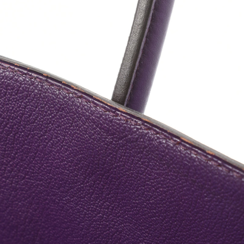 HERMES エルメス バーキン 35 ウルトラバイオレット パラジウム金具 □P刻印(2012年頃) ユニセックス トリヨンクレマンス ハンドバッグ Aランク 中古 銀蔵