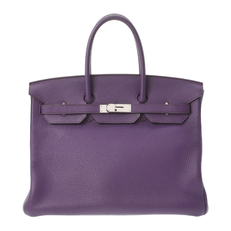 HERMES エルメス バーキン 35 ウルトラバイオレット パラジウム金具 □P刻印(2012年頃) ユニセックス トリヨンクレマンス ハンドバッグ Aランク 中古 銀蔵