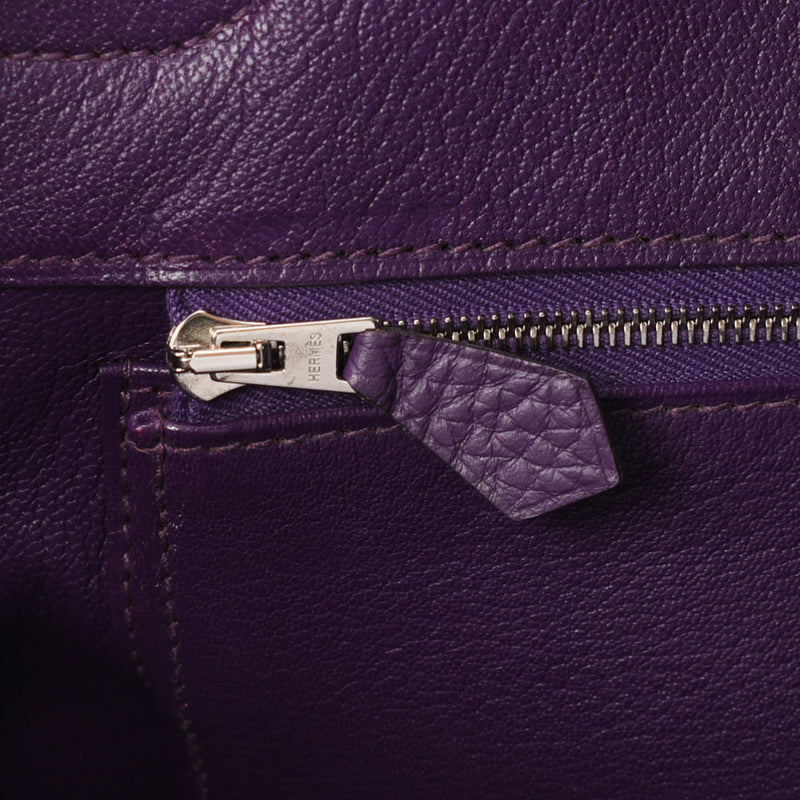 爱马仕爱马仕（Hermes Hermes Birkin）35 Ultra Ultra Violet Paladium Bracket□P雕刻（2012年左右）男女andise toryon lemance手提包