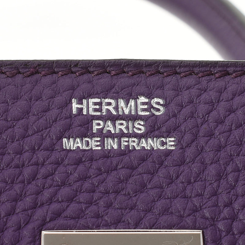 HERMES エルメス バーキン 35 ウルトラバイオレット パラジウム金具 □P刻印(2012年頃) ユニセックス トリヨンクレマンス ハンドバッグ Aランク 中古 銀蔵