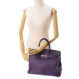 HERMES エルメス バーキン 35 ウルトラバイオレット パラジウム金具 □P刻印(2012年頃) ユニセックス トリヨンクレマンス ハンドバッグ Aランク 中古 銀蔵