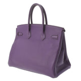 HERMES エルメス バーキン 35 ウルトラバイオレット パラジウム金具 □P刻印(2012年頃) ユニセックス トリヨンクレマンス ハンドバッグ Aランク 中古 銀蔵