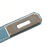 HERMES エルメス バーキン35 ブルージーン パラジウム金具 □F刻印(2002年頃) ユニセックス トゴ ハンドバッグ ABランク 中古 銀蔵